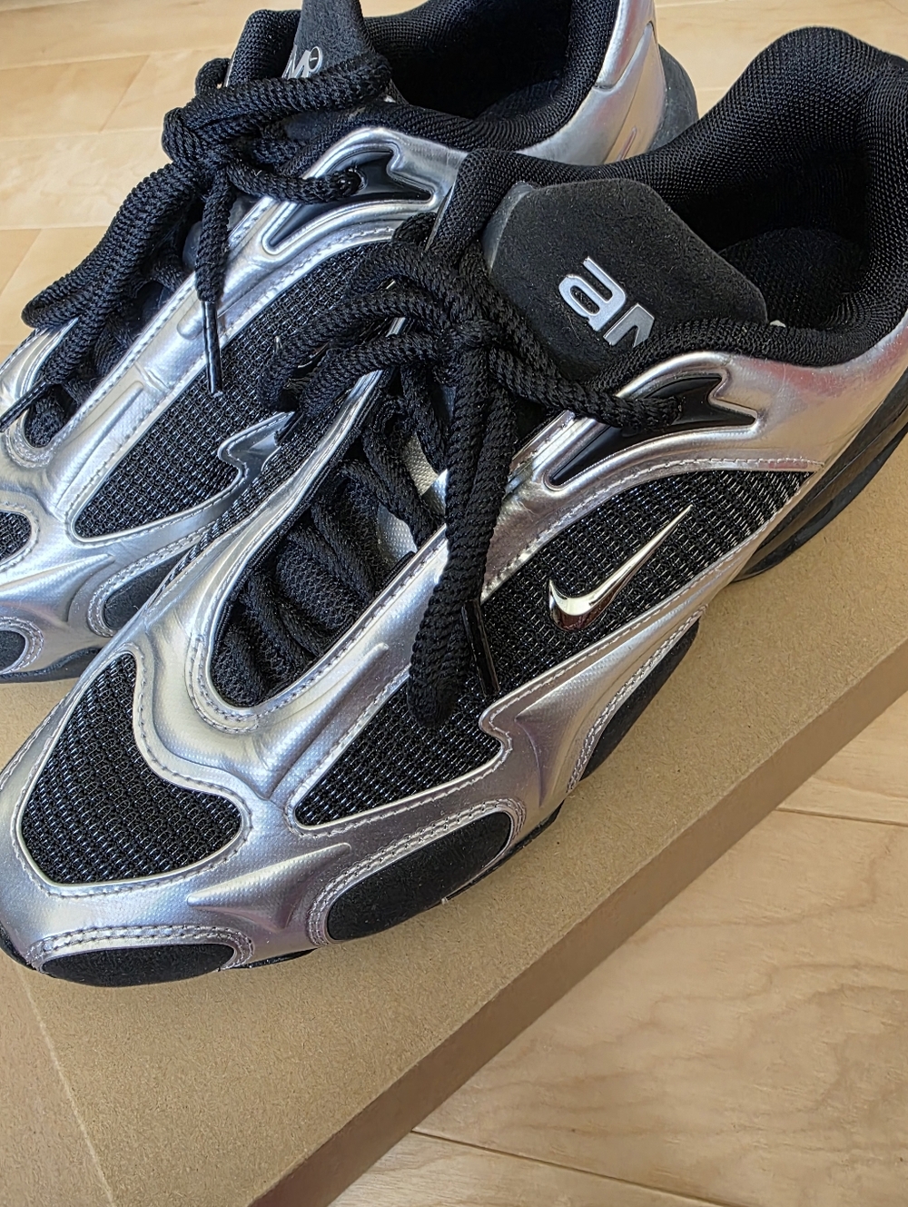 Nike Silver and Black Air Max Muse Sneakers - Picture 2 of 8